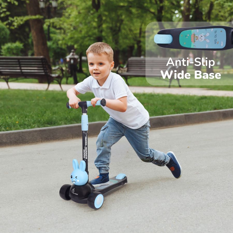 R for Rabbit Road Runner Bunny Scooter For Kids With PU LED Wheels