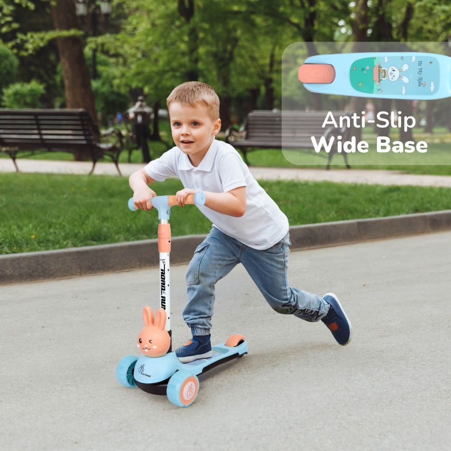 R for Rabbit Road Runner Bunny Scooter For Kids With PU LED Wheels