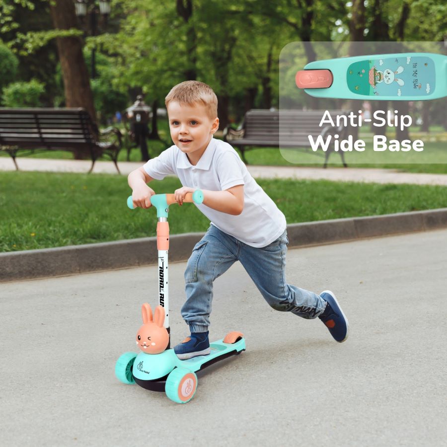 R for Rabbit Road Runner Bunny Scooter For Kids With PU LED Wheels