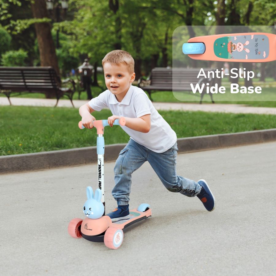 R for Rabbit Road Runner Bunny Scooter For Kids With PU LED Wheels