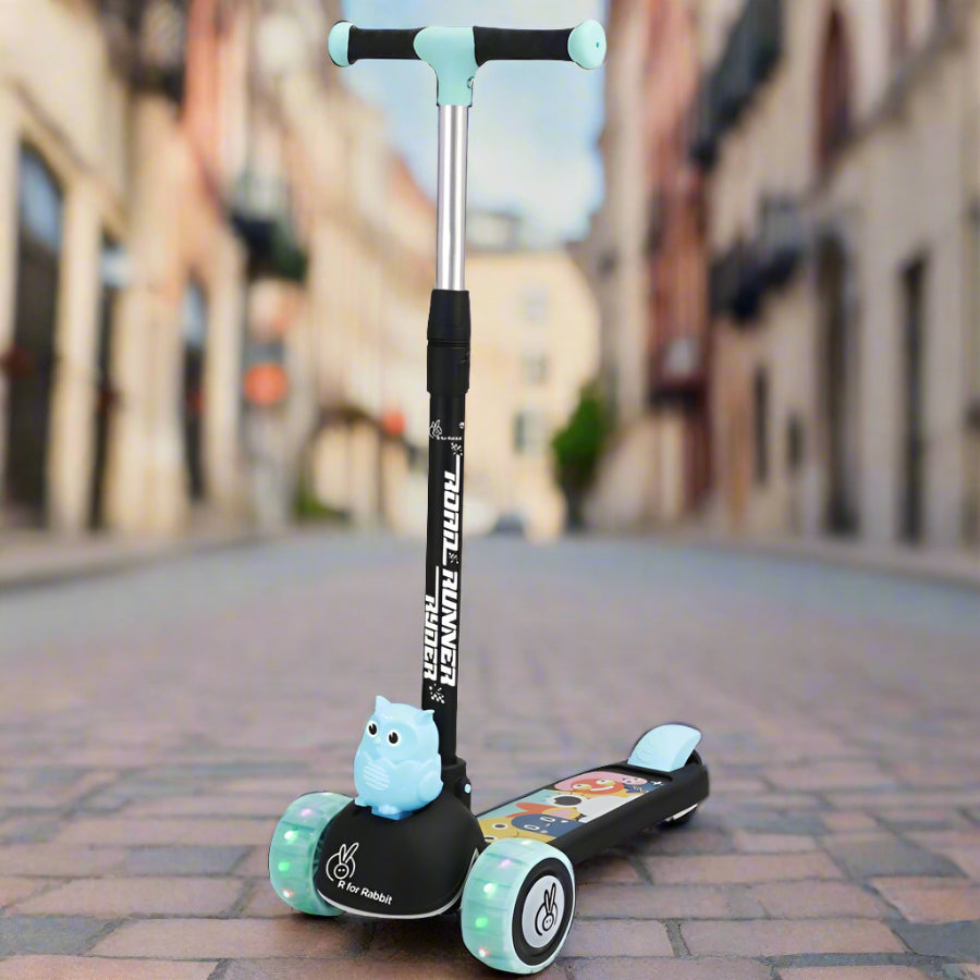 R for Rabbit Road Runner Ryder Kids Scooter - PU LED wheels & Multi-Level Height Adjustment