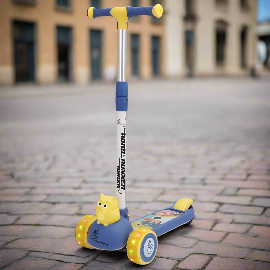 R for Rabbit Road Runner Ryder Kids Scooter - PU LED wheels & Multi-Level Height Adjustment