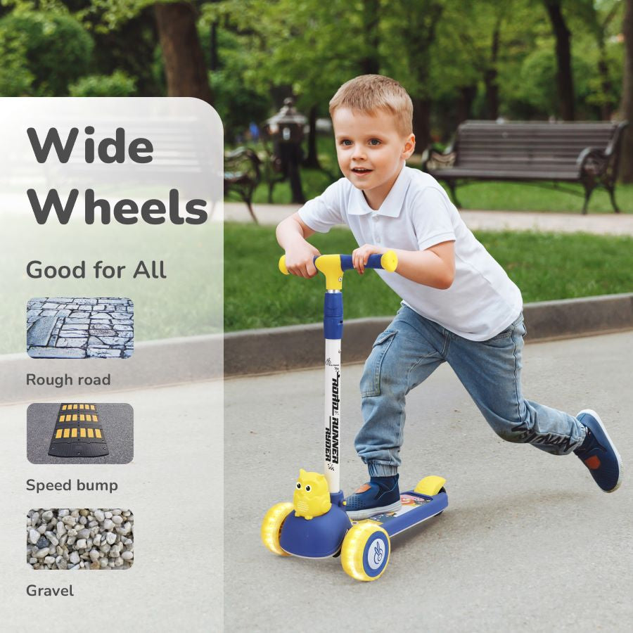 R for Rabbit Road Runner Ryder Kids Scooter - PU LED wheels & Multi-Level Height Adjustment