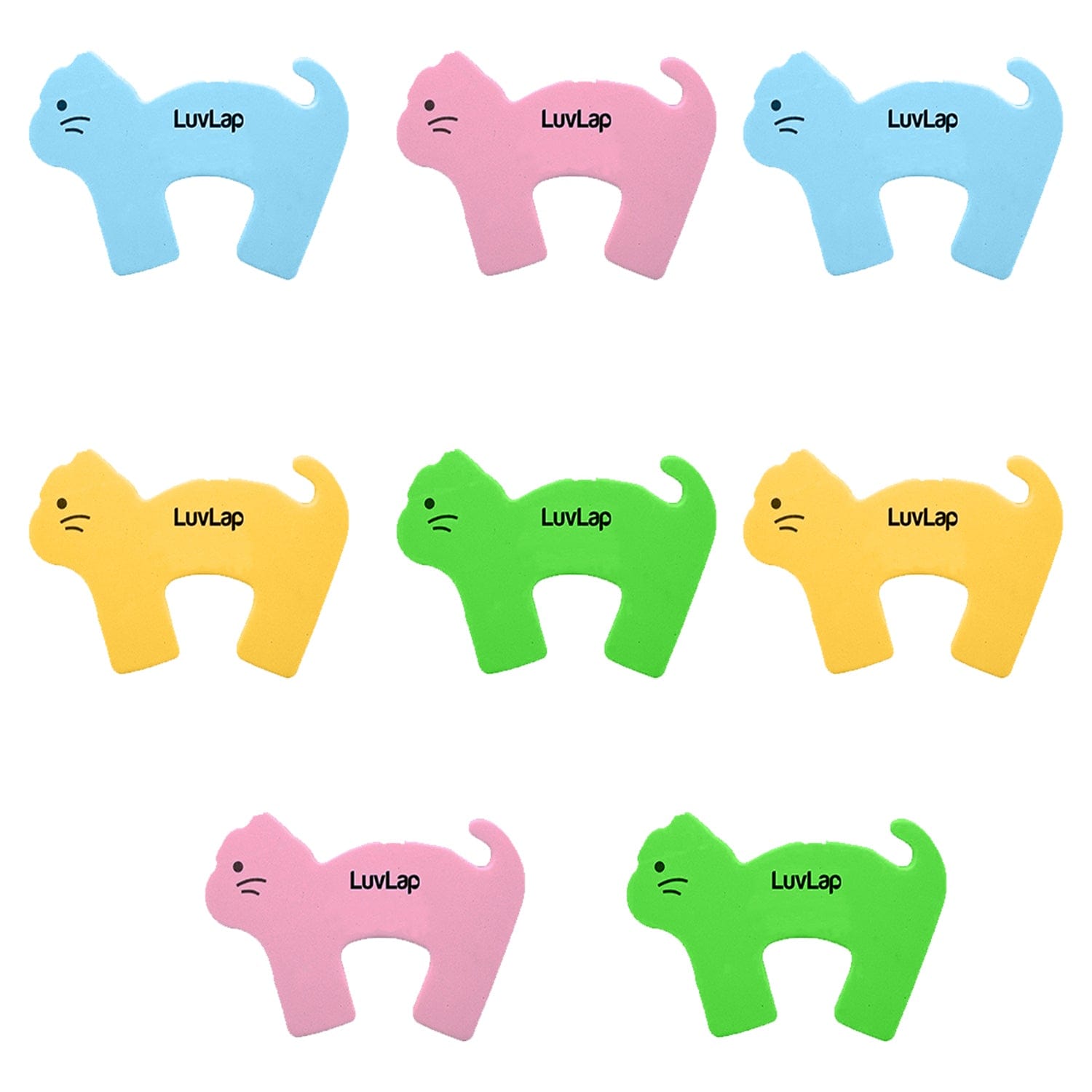 LuvLap Baby Safety Door Stopper Finger Pinch Guard Pack of 4, Multicolor