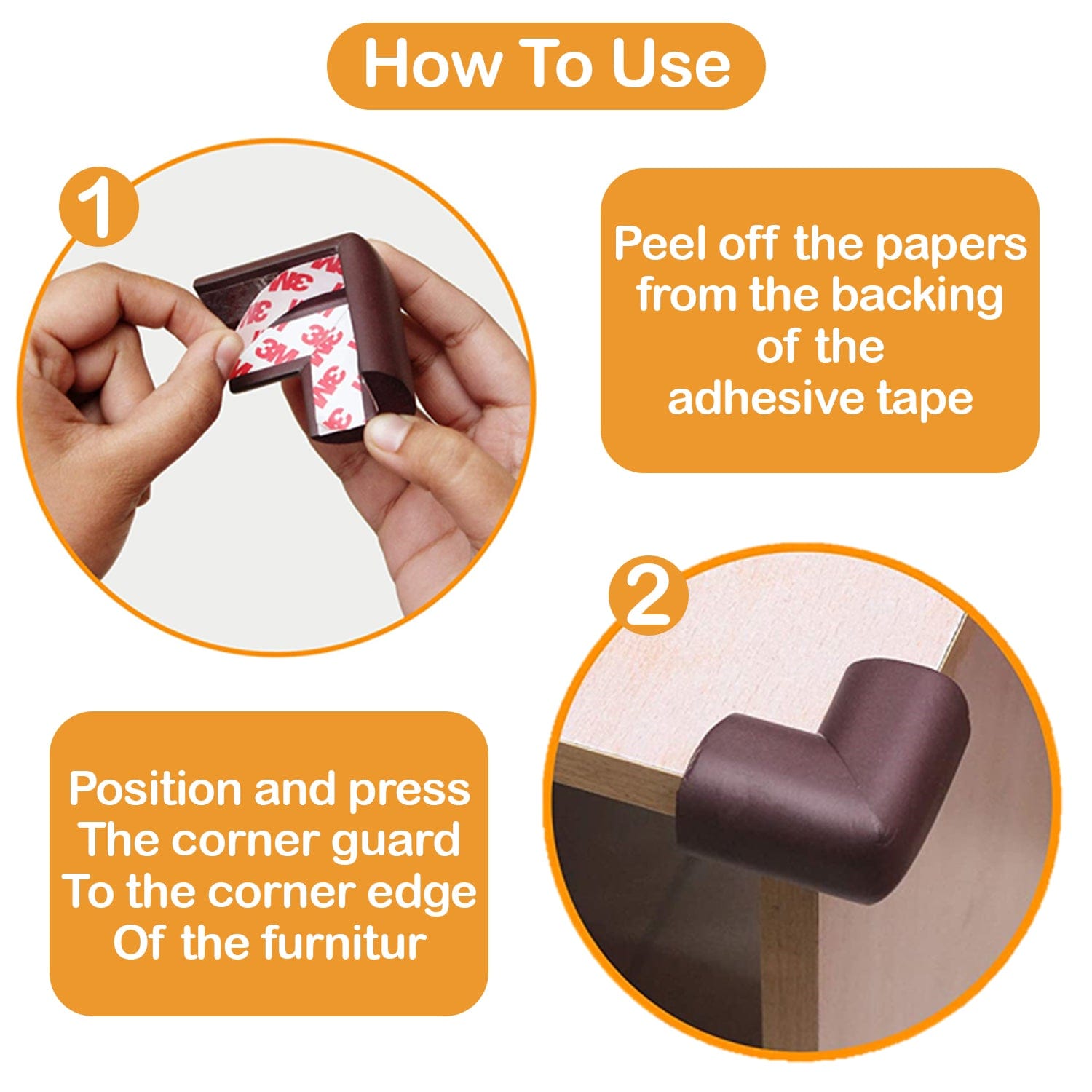LuvLap Furniture Corner Guard for Baby Safety, Pre-Taped 3M Adhesive