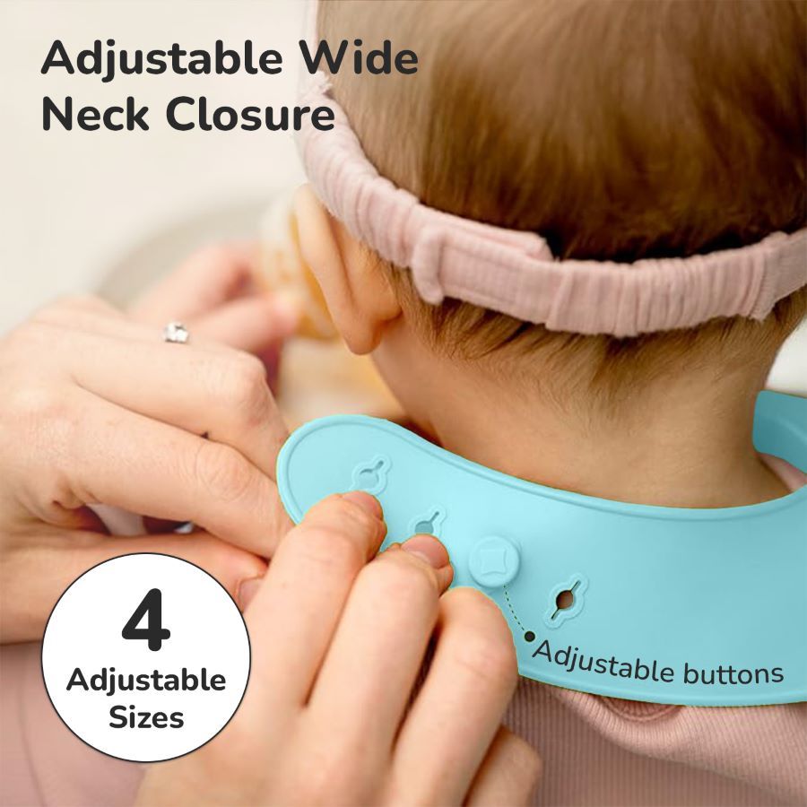 R for Rabbit Safari Silicone Bib For Baby Comfortable Soft And Built-in Food Pocket