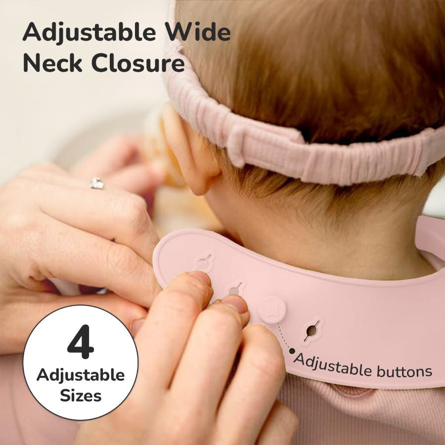 R for Rabbit Safari Silicone Bib For Baby Comfortable Soft And Built-in Food Pocket