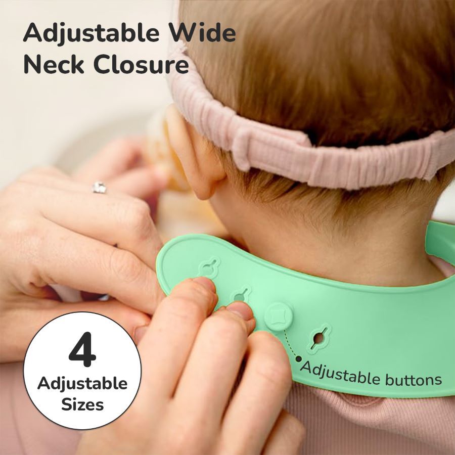R for Rabbit Safari Silicone Bib For Baby Comfortable Soft And Built-in Food Pocket