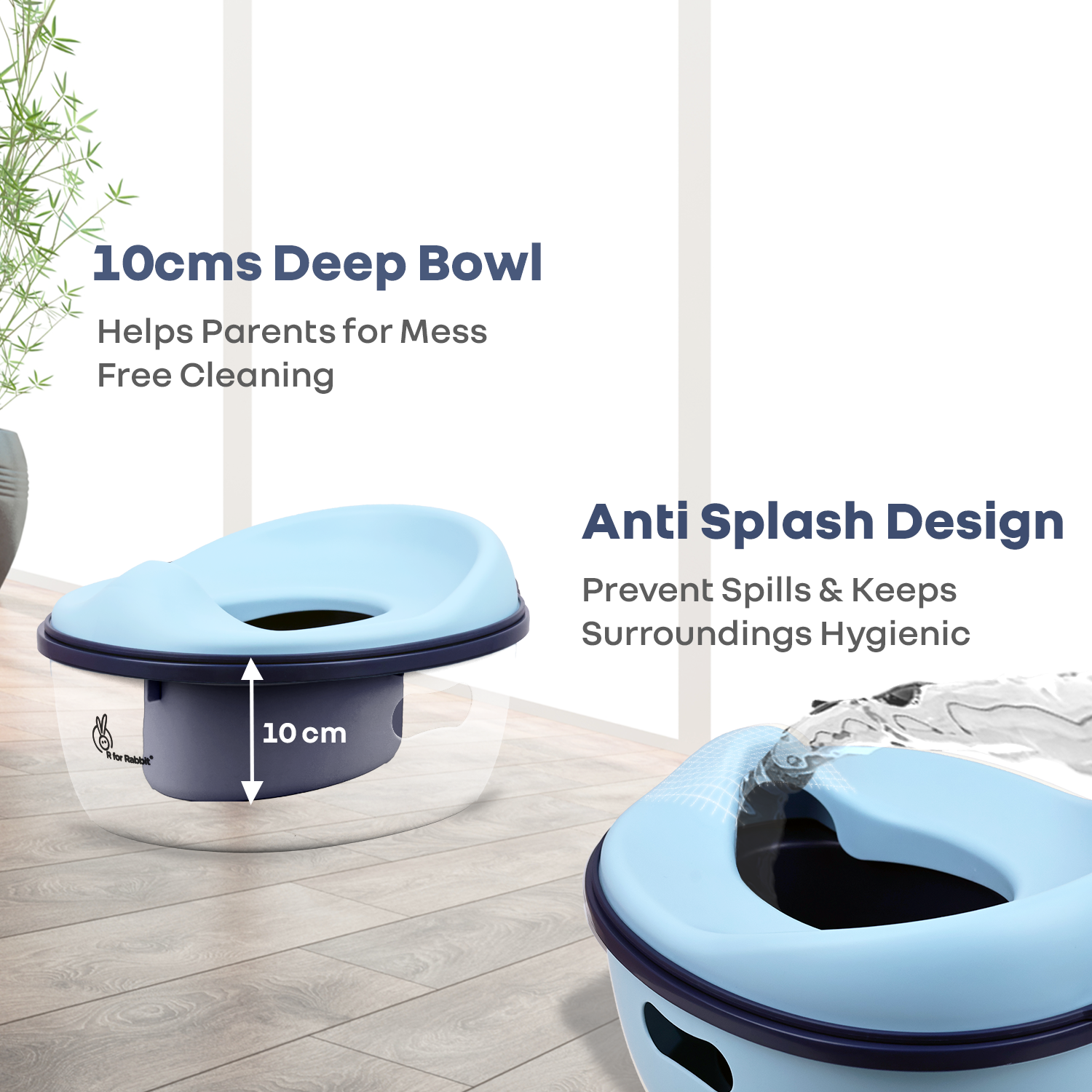 R for Rabbit Tiny Tots Mellow 3-in-1 Convertible Potty Training Seat Safe & Ergonomic Potty Training Chair