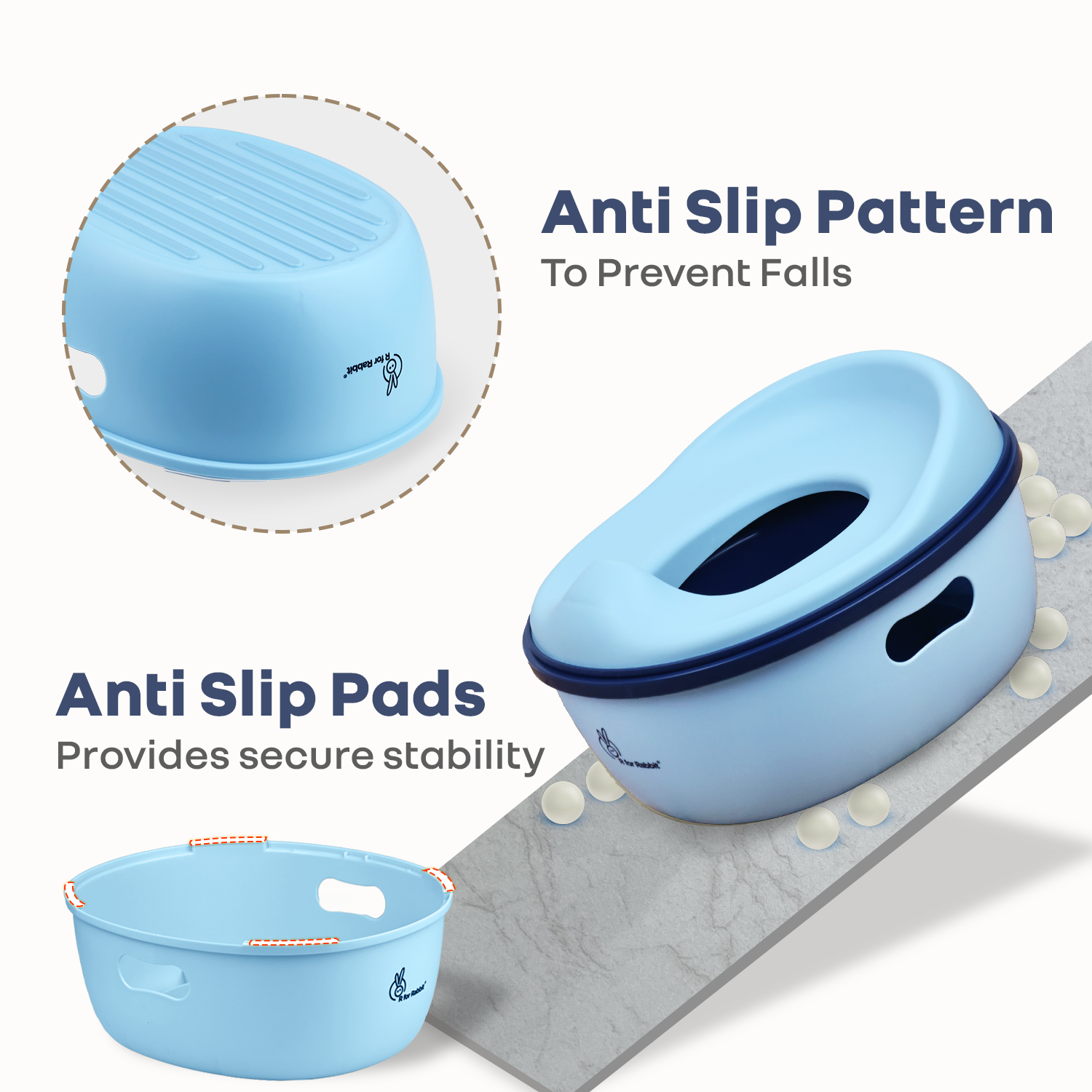 R for Rabbit Tiny Tots Mellow 3-in-1 Convertible Potty Training Seat Safe & Ergonomic Potty Training Chair