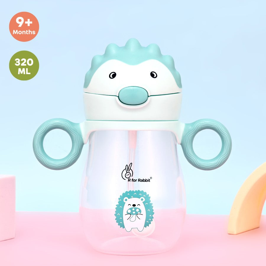 R for Rabbit Spikey Baby Straw Sipper Bottle 320ml With Soft Silicone Straw and Leak Proof