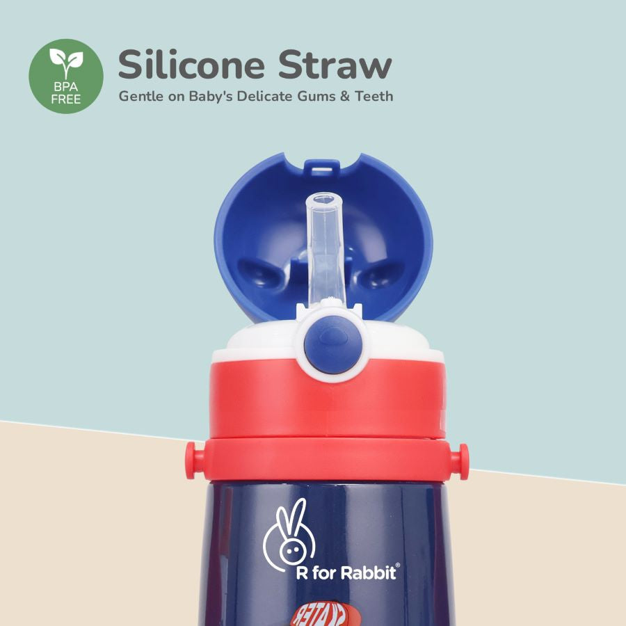 R for Rabbit Steebo Safari Stainless Steel Sipper Bottle for Kids 500ml