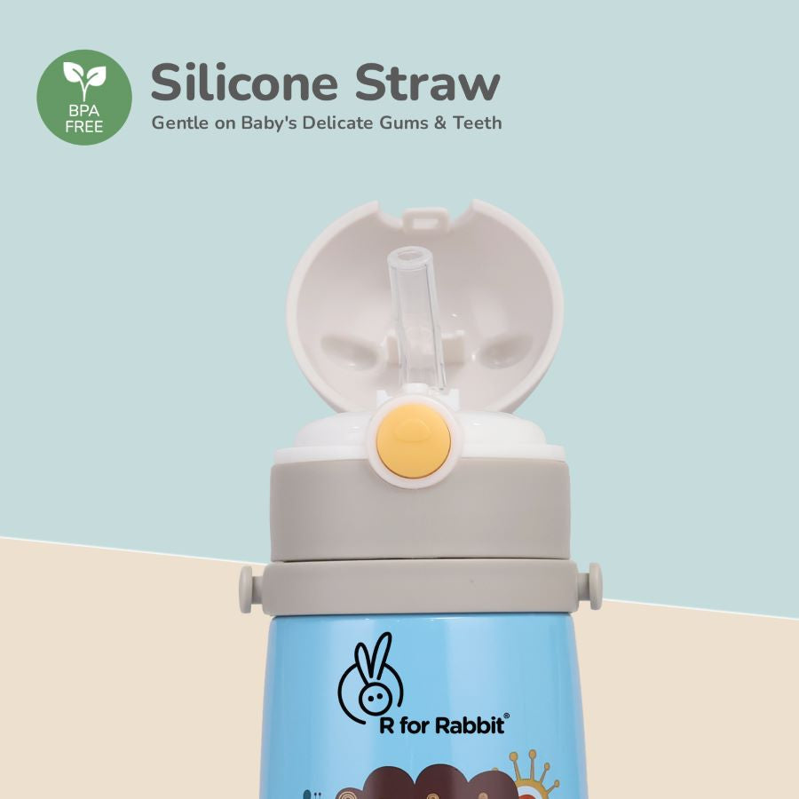 R for Rabbit Steebo Safari Stainless Steel Sipper Bottle for Kids 500ml