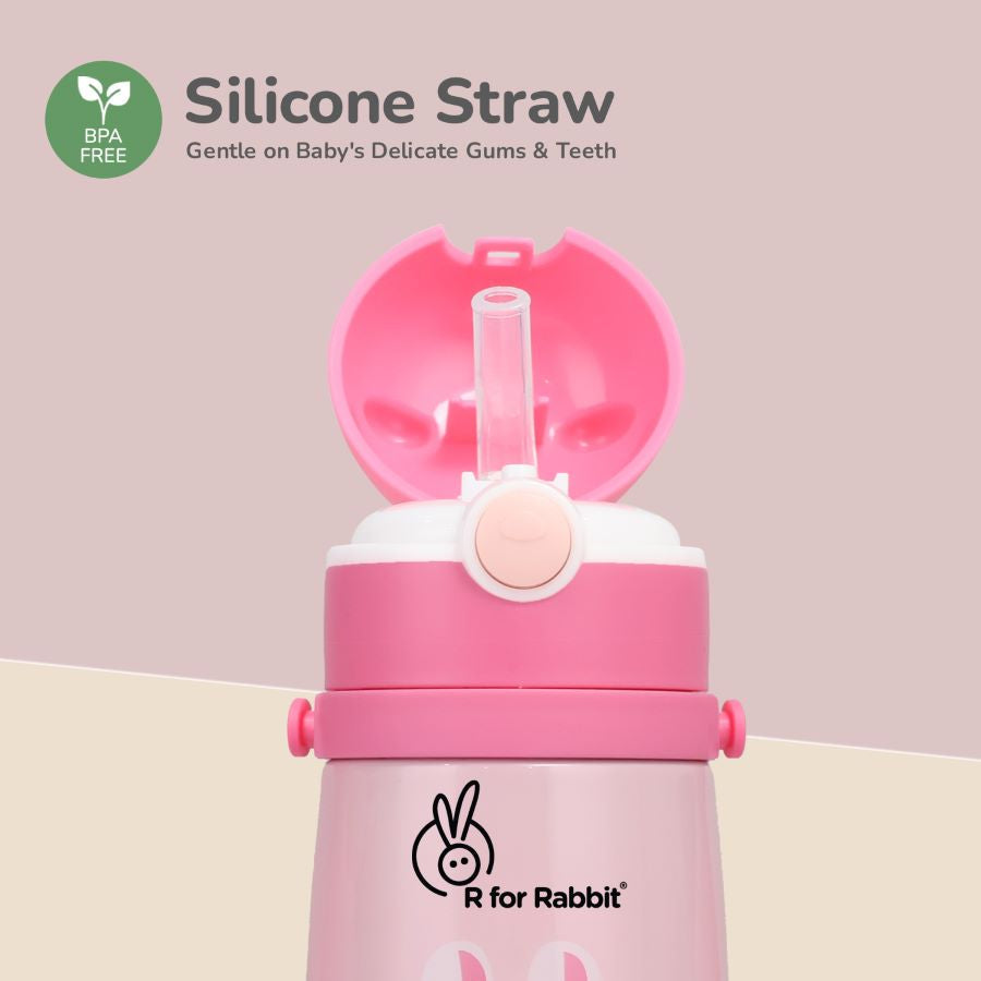 R for Rabbit Steebo Safari Stainless Steel Sipper Bottle for Kids 500ml