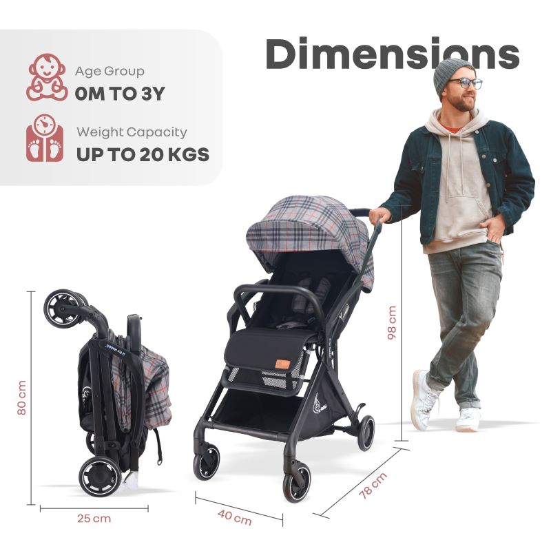 Street Smart Aero Baby Stroller With Personalized Name Plate