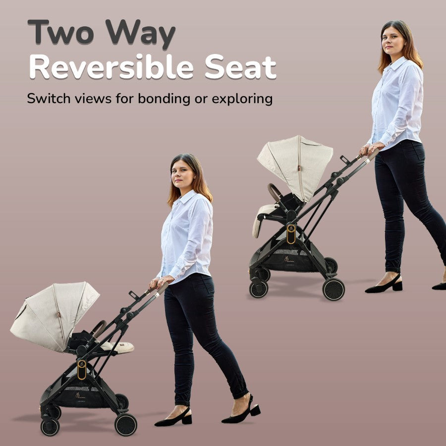 Street Smart Regal 2-Way Reversible Baby Stroller with One-Hand Fold & 5-Point Safety Harness
