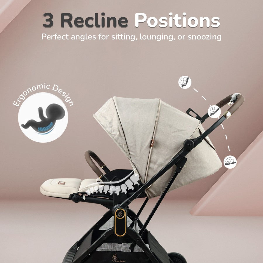 Street Smart Regal 2-Way Reversible Baby Stroller with One-Hand Fold & 5-Point Safety Harness