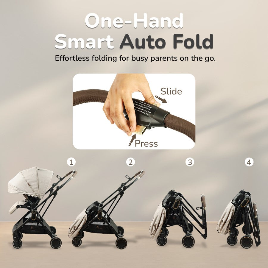 Street Smart Regal 2-Way Reversible Baby Stroller with One-Hand Fold & 5-Point Safety Harness