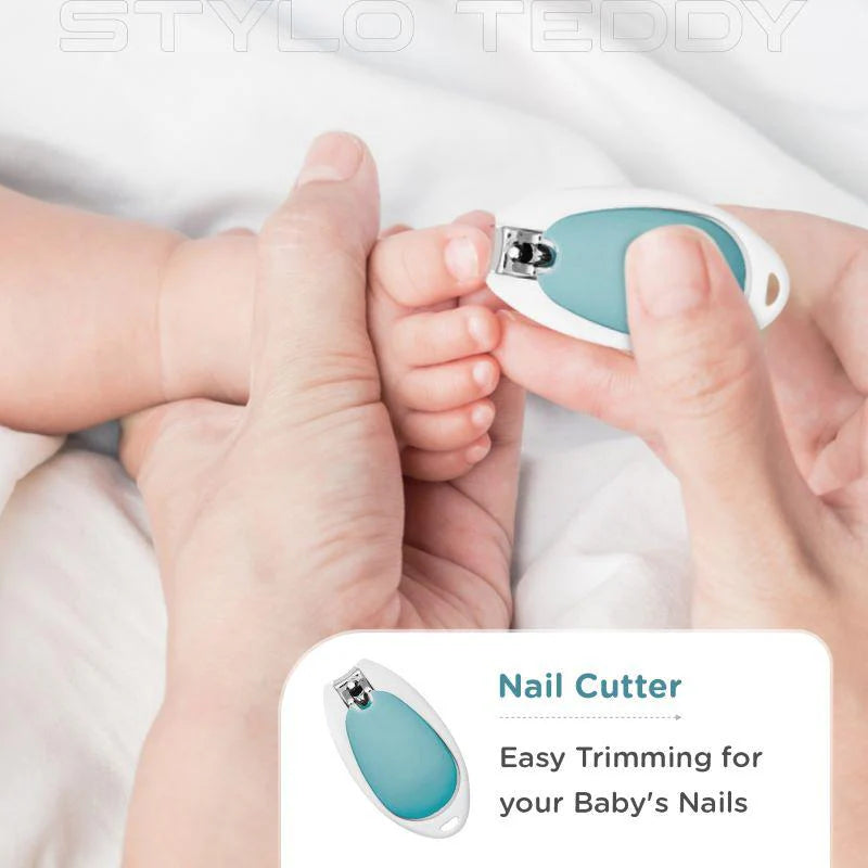 R for Rabbit Stylo Teddy Baby Manicure Set Nail Cutter & Nail Filer, Scissor, Tweezer, Ear Pick