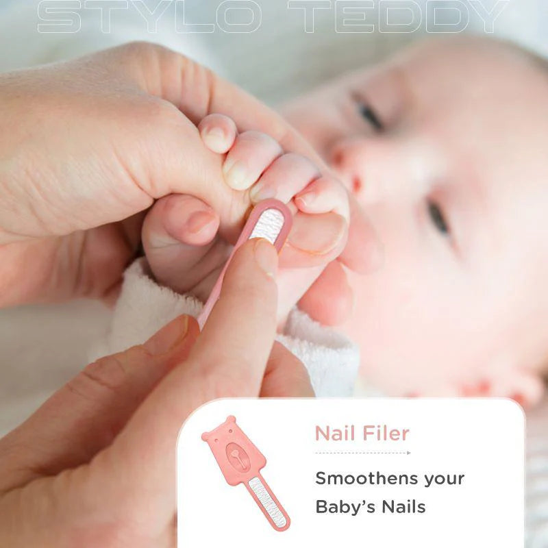 R for Rabbit Stylo Teddy Baby Manicure Set Nail Cutter & Nail Filer, Scissor, Tweezer, Ear Pick