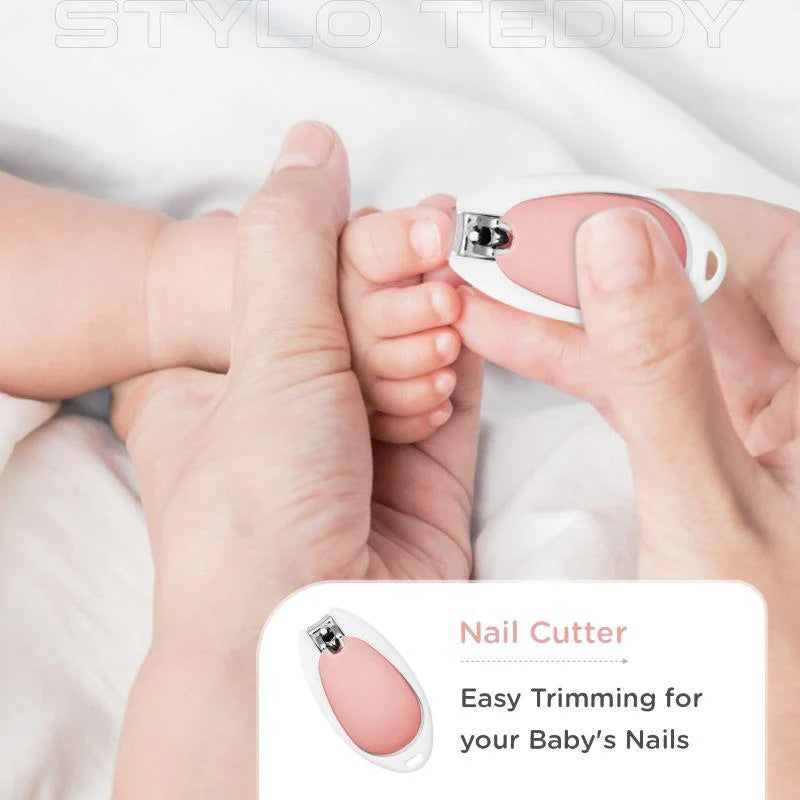 R for Rabbit Stylo Teddy Baby Manicure Set Nail Cutter & Nail Filer, Scissor, Tweezer, Ear Pick