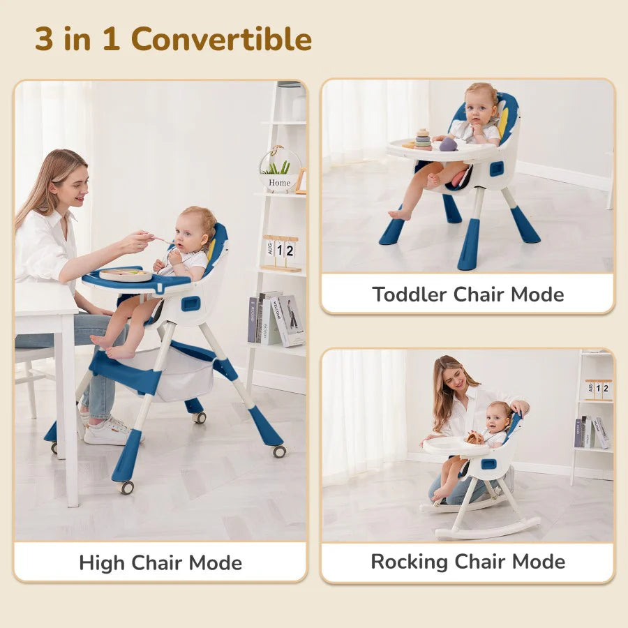 R for Rabbit Sugar Doodle Plus High Chair For Kids 3-in-1 Convertible Design