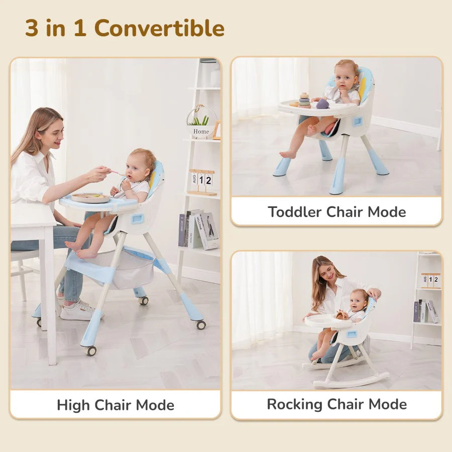 R for Rabbit Sugar Doodle Plus High Chair For Kids 3-in-1 Convertible Design