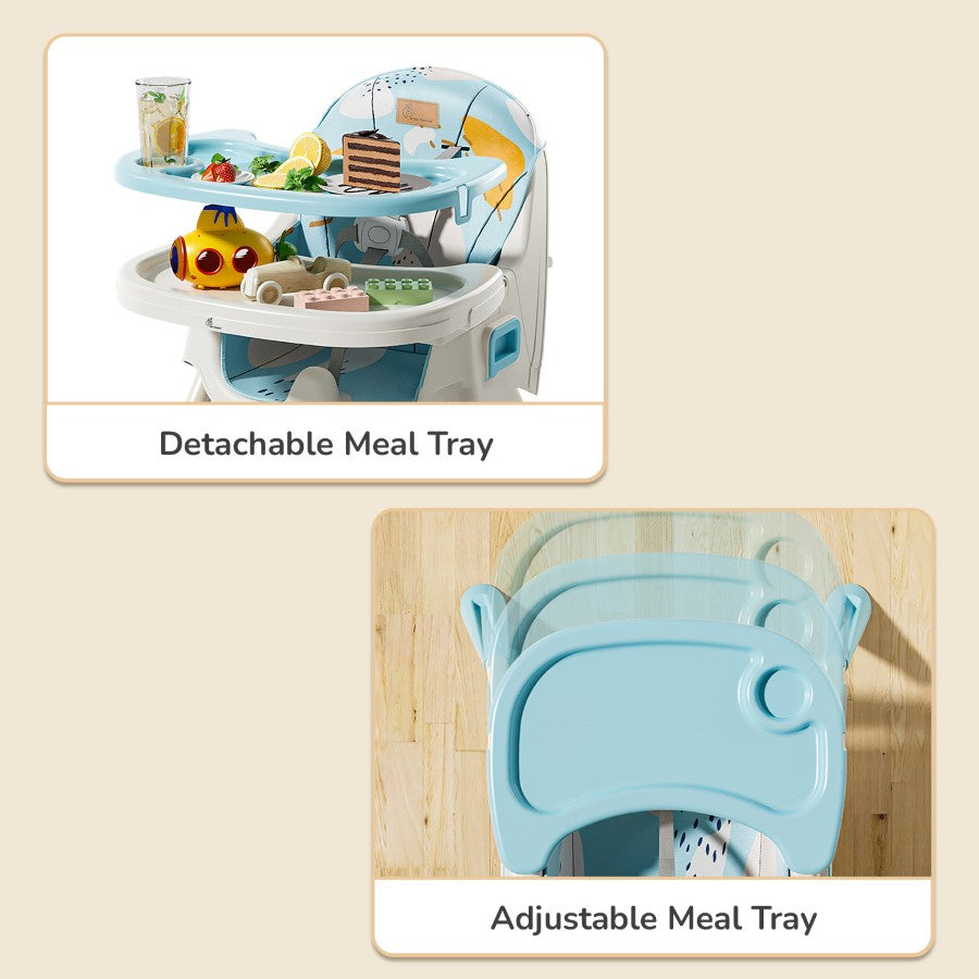 R for Rabbit Sugar Doodle Plus High Chair For Kids 3-in-1 Convertible Design