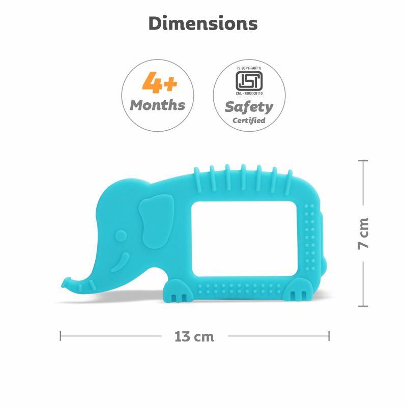 R for Rabbit Tiny Bites Safari – Cute Baby Silicone Teether - Elephant