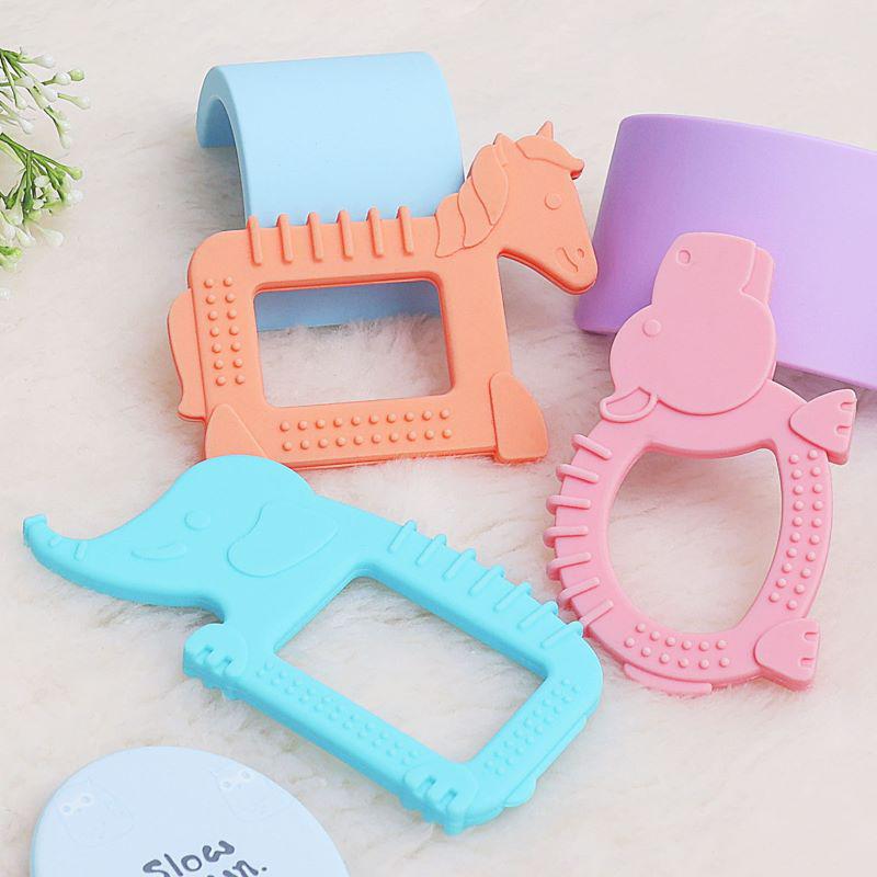 R for Rabbit Tiny Bites Safari – Cute Baby Silicone Teether Pack of 3