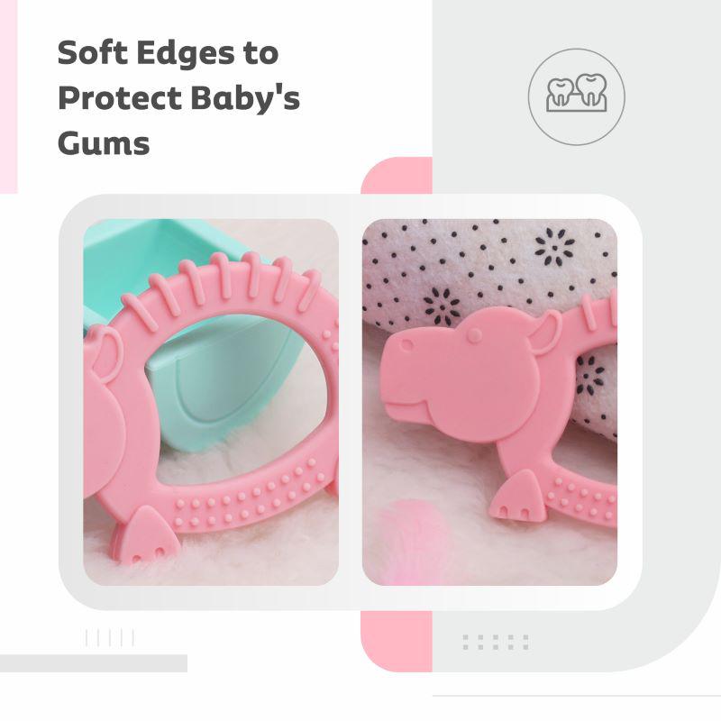 R for Rabbit Tiny Bites Safari – Cute Baby Silicone Teether Pack of 3