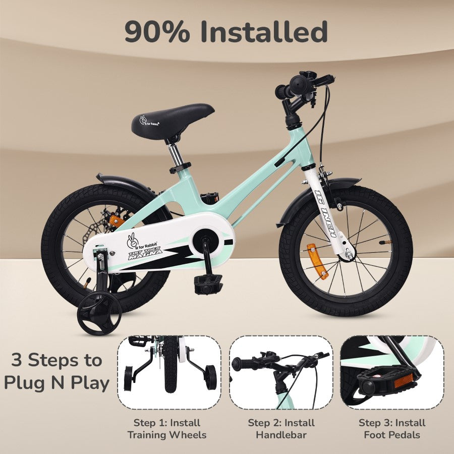 R for Rabbit Tiny Toes Magna Bicycle For Kids 16 Inch  With 90% Plug N Play Installation