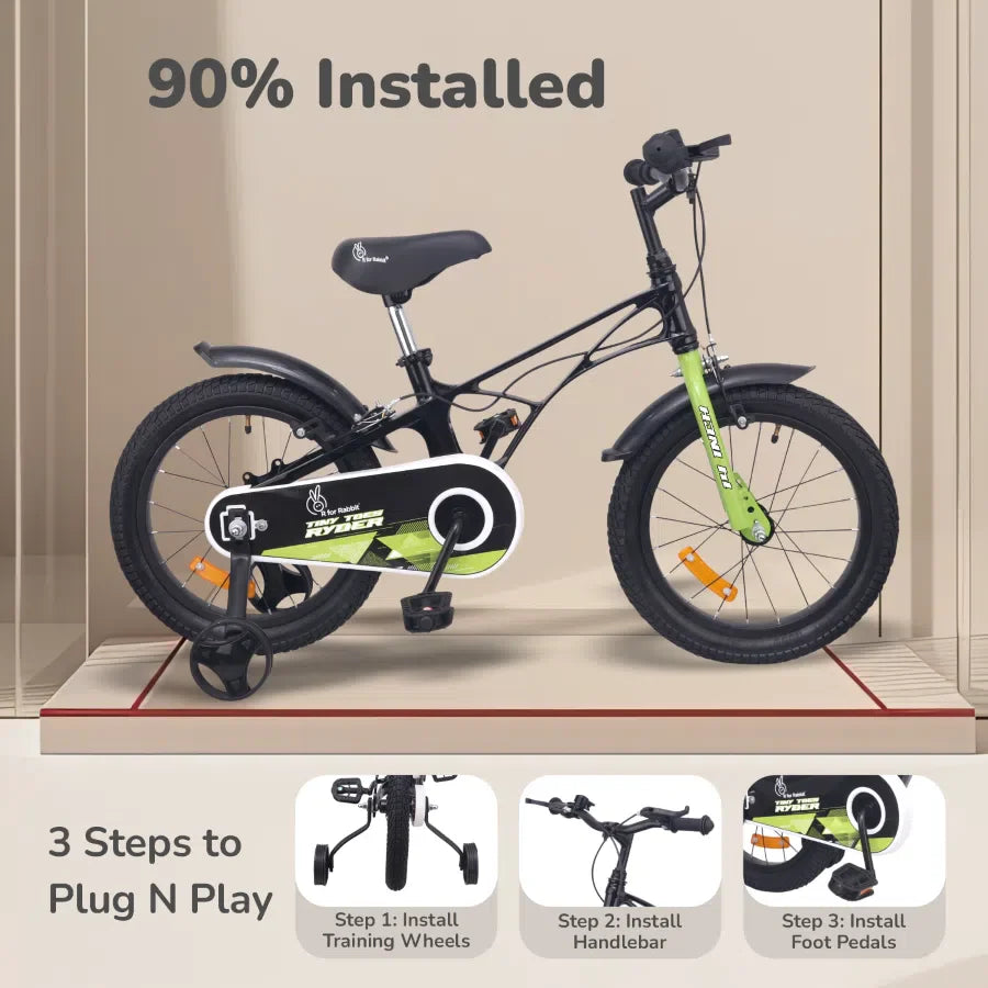 R for Rabbit Tiny Toes Ryder Bicycle For Kids 14 Inch  90% Plug N Play Installation