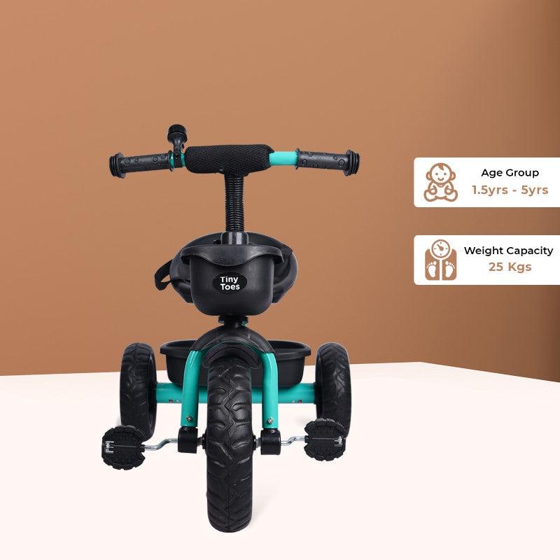 R for Rabbit Tiny Toes T10 Ace Tricycle - Front & Back Basket, Seat Belt