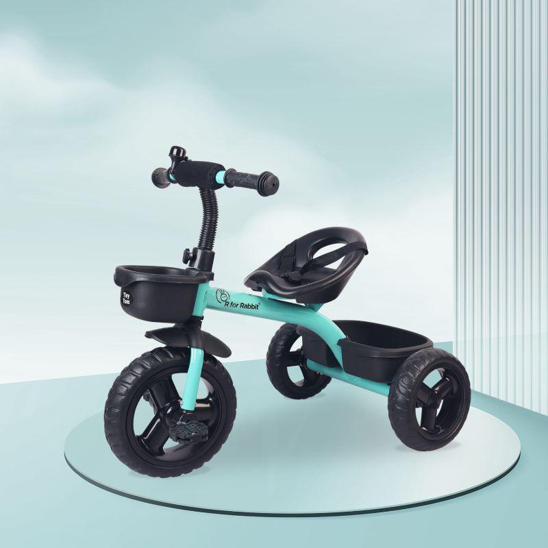 R for Rabbit Tiny Toes T10 Ace Tricycle - Front & Back Basket, Seat Belt