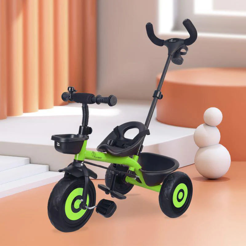 R for Rabbit Tiny Toes T20 Ace Tricycle - 2 in 1, EVA Wheels, Adjustable Parental Control, Cup Holder, EVA Wheels, Front & Rear Basket, 1.5-5y