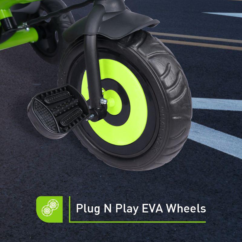 R for Rabbit Tiny Toes T20 Ace Tricycle - 2 in 1, EVA Wheels, Adjustable Parental Control, Cup Holder, EVA Wheels, Front & Rear Basket, 1.5-5y