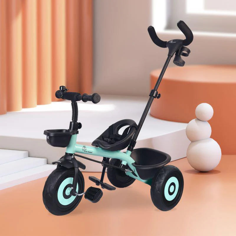 R for Rabbit Tiny Toes T20 Ace Tricycle - 2 in 1, EVA Wheels, Adjustable Parental Control, Cup Holder, EVA Wheels, Front & Rear Basket, 1.5-5y