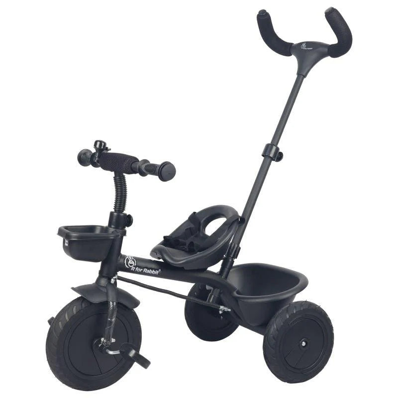 R for Rabbit Tiny Toes T20 Plus Tricycle - 2 in 1, Rubber Wheels, Adjustable Parental Control, Cup Holder