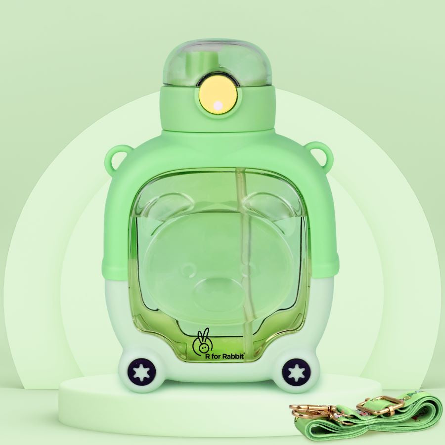 R for Rabbit Tritan Baloo Straw Sipper Bottle 1000ml BPA free Tritan Material with Silicone Straw