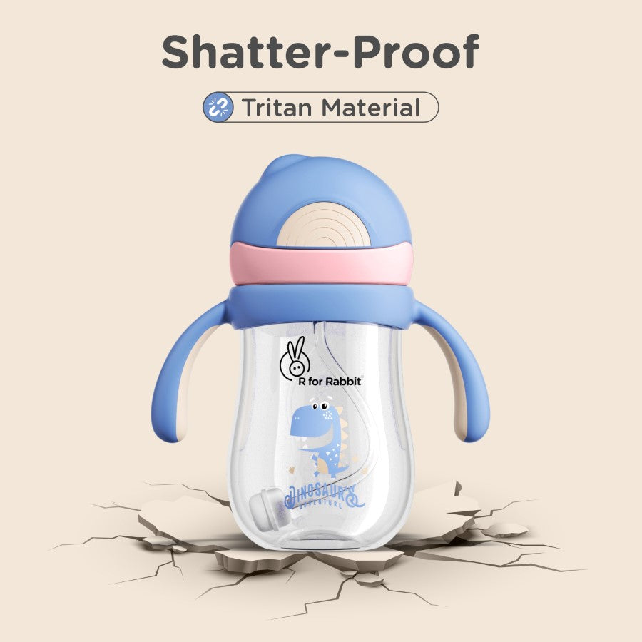 R for Rabbit Tritan Dino Straw Sipper Bottle for kids 320ml