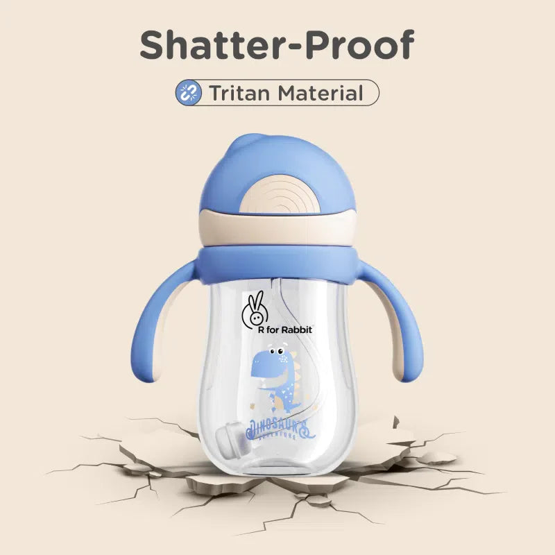 R for Rabbit Tritan Dino Straw Sipper Bottle for kids 320ml