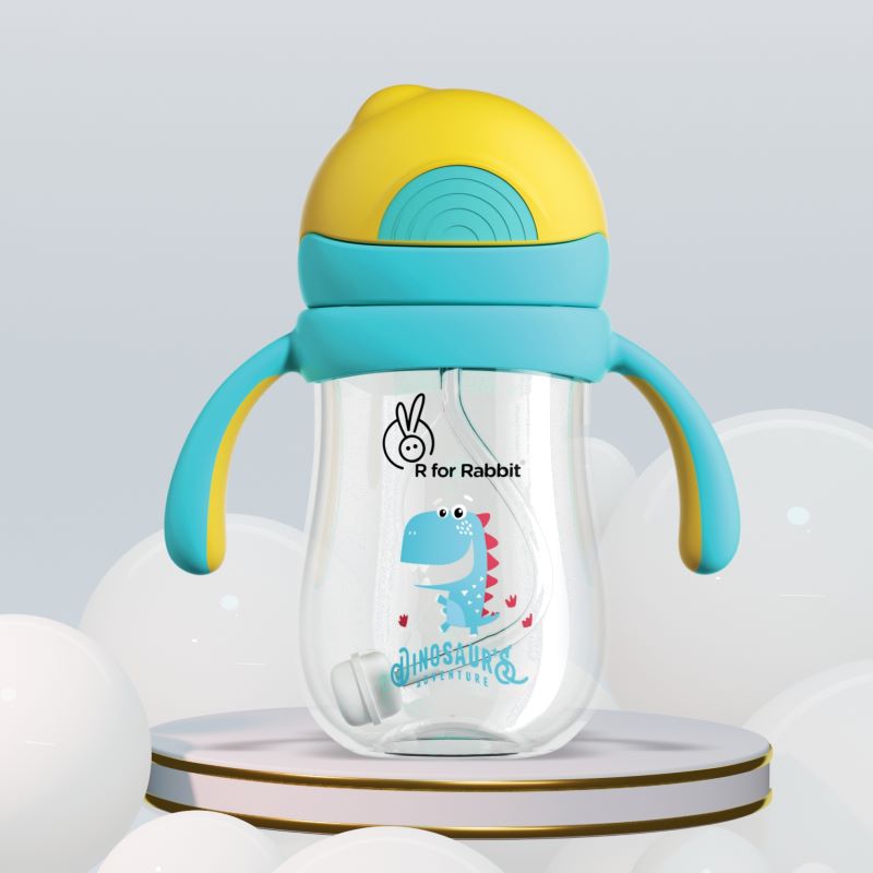 R for Rabbit Tritan Dino Straw Sipper Bottle for kids 320ml