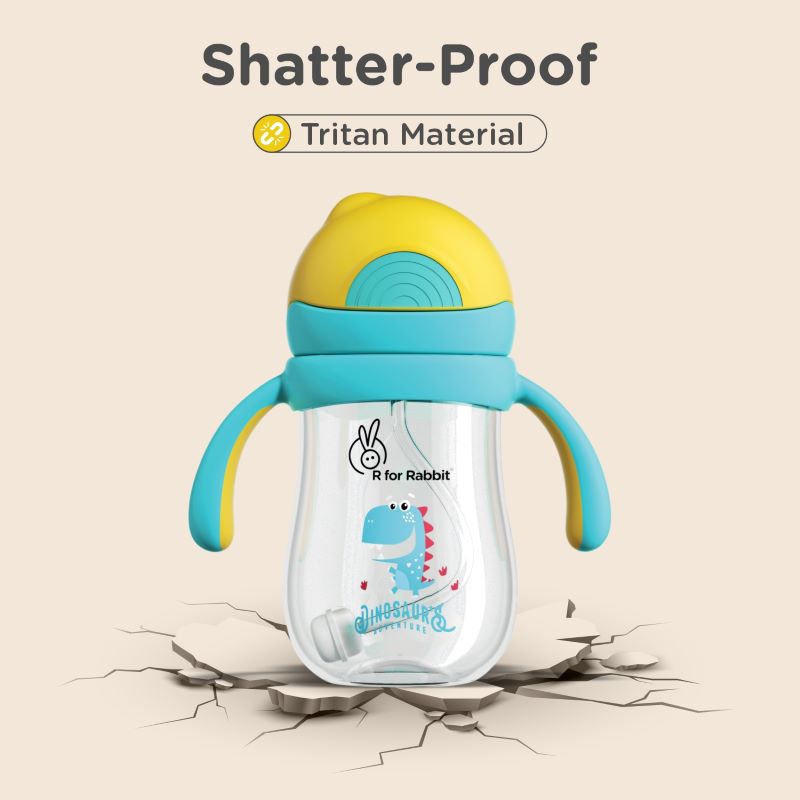R for Rabbit Tritan Dino Straw Sipper Bottle for kids 320ml