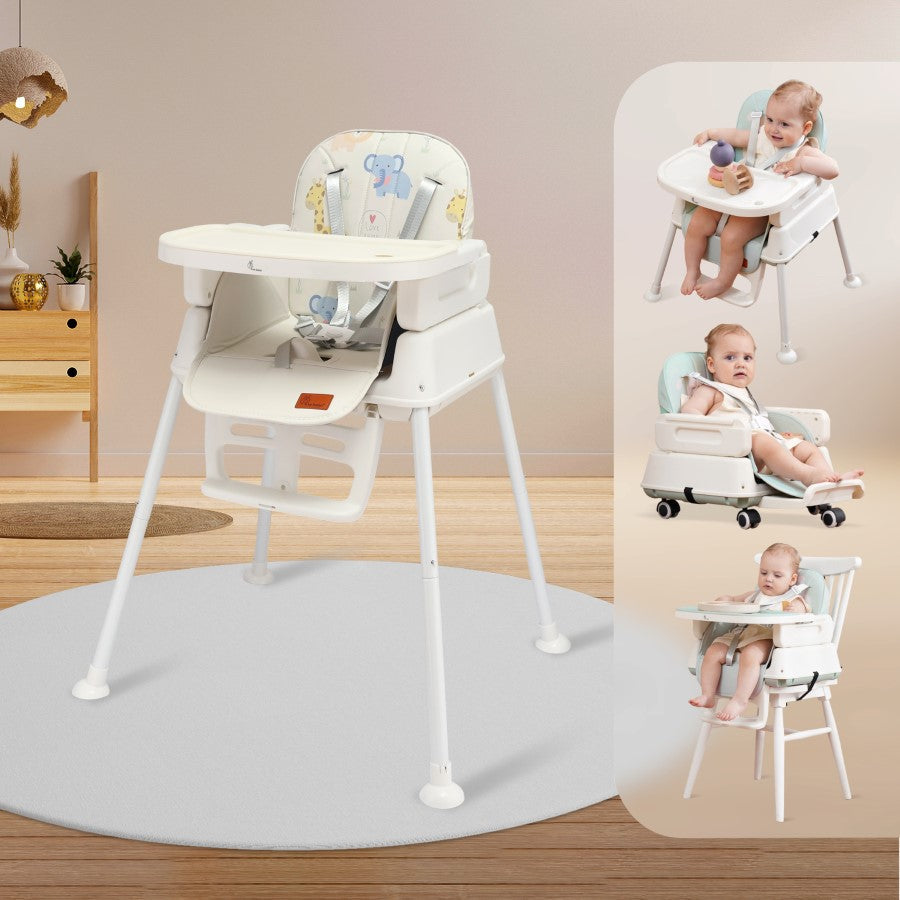 R for Rabbit Truffle High Chair For Kids 4-in-1 Convertible Scratch Proof & Anti-Skid Rubber Base High Chair