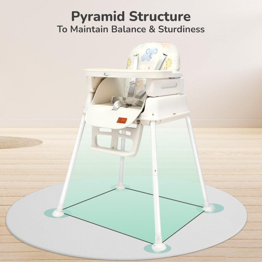 R for Rabbit Truffle High Chair For Kids 4-in-1 Convertible Scratch Proof & Anti-Skid Rubber Base High Chair