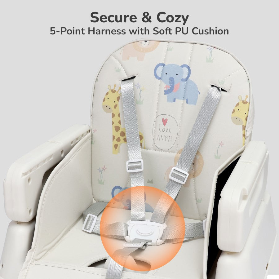 R for Rabbit Truffle High Chair For Kids 4-in-1 Convertible Scratch Proof & Anti-Skid Rubber Base High Chair