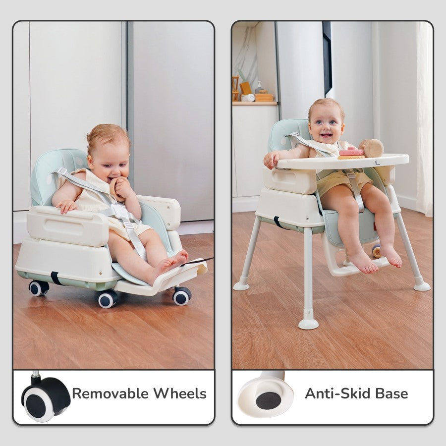 R for Rabbit Truffle High Chair For Kids 4-in-1 Convertible Scratch Proof & Anti-Skid Rubber Base High Chair