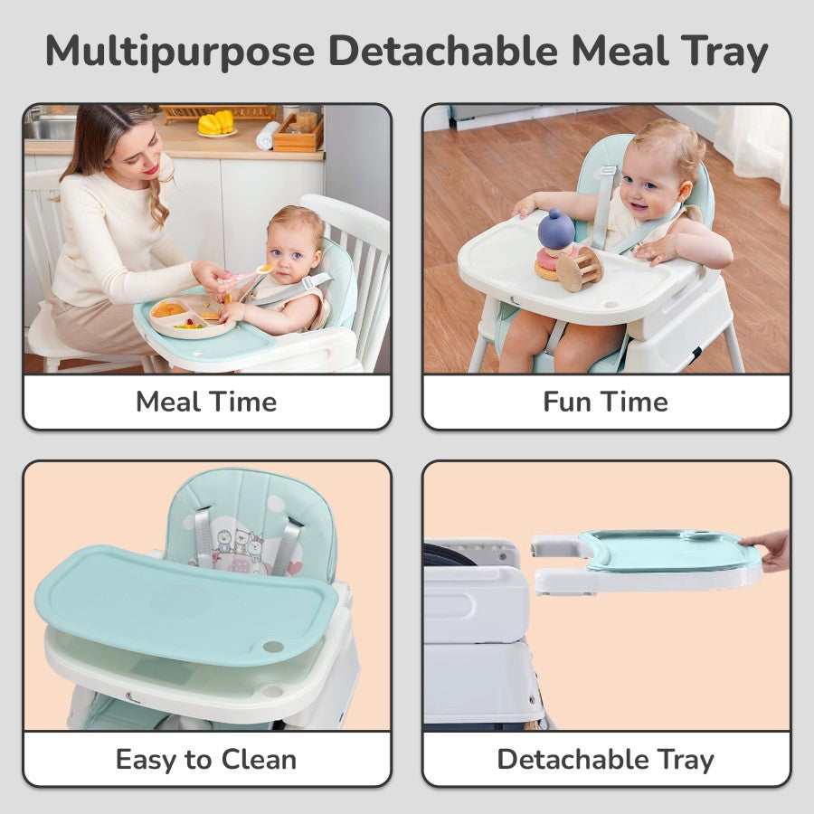 R for Rabbit Truffle High Chair For Kids 4-in-1 Convertible Scratch Proof & Anti-Skid Rubber Base High Chair