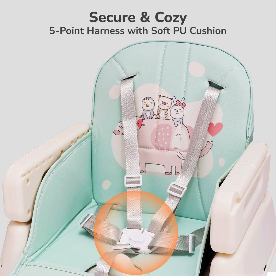 R for Rabbit Truffle High Chair For Kids 4-in-1 Convertible Scratch Proof & Anti-Skid Rubber Base High Chair